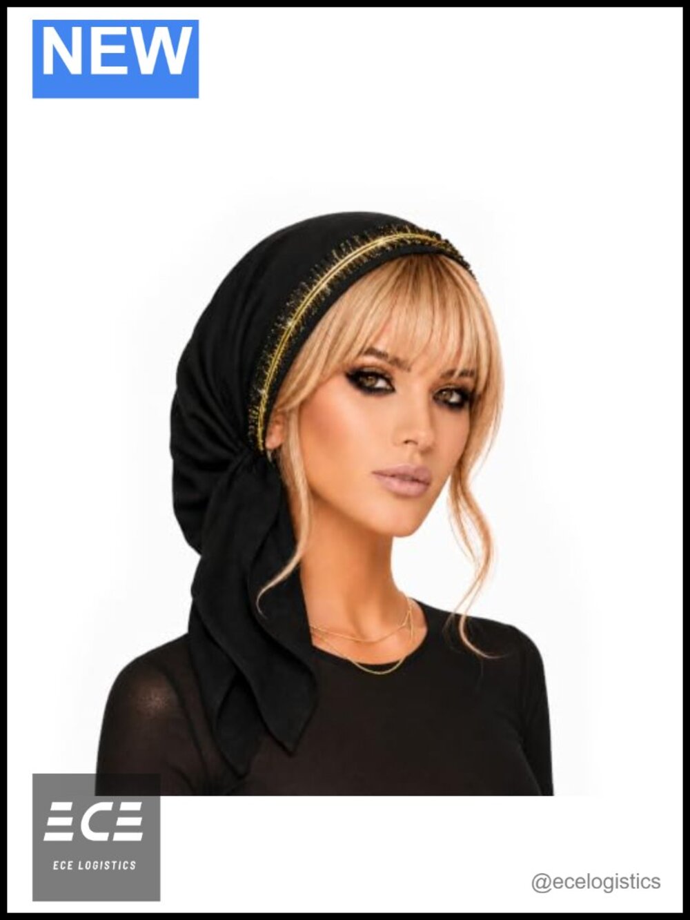 Pre-Tied Cotton Lace Headscarf Non Slip Tichel Boho Chic Handmade